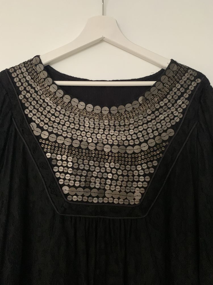 Sukienka Vintage - złote blaszki - S/M