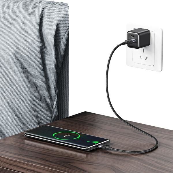 USAMS Kabel USB na USB-C 3A 1.2mFast Charging stalowy/tarnish