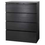 cómoda preta ikea MALM