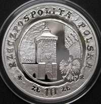 Polska 10 złotych 2007 - lokacja Krakowa - srebro - stan menniczy