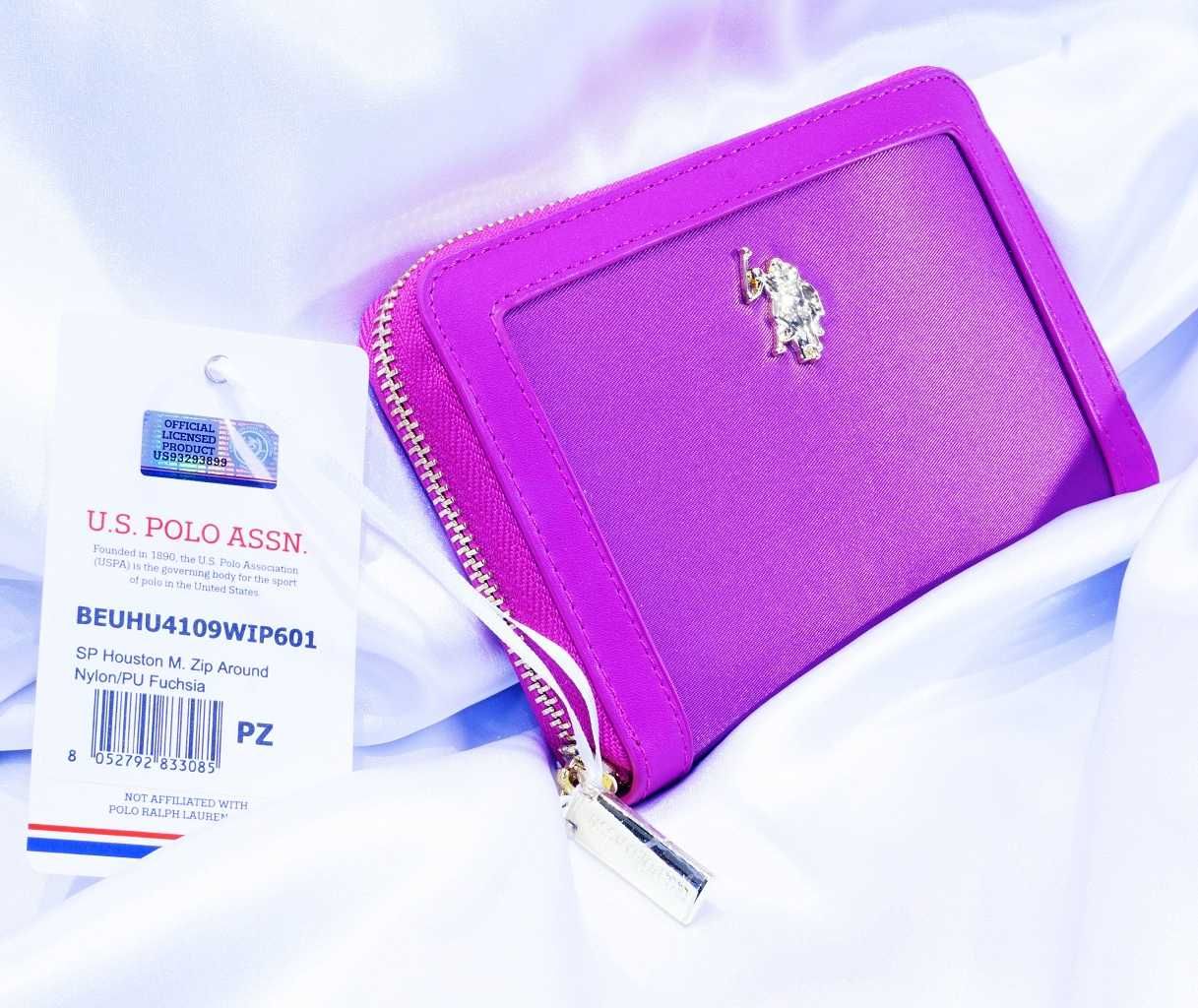U.S. POLO ASSN. portfel damski różowy złoty średni ck prl tommy prada