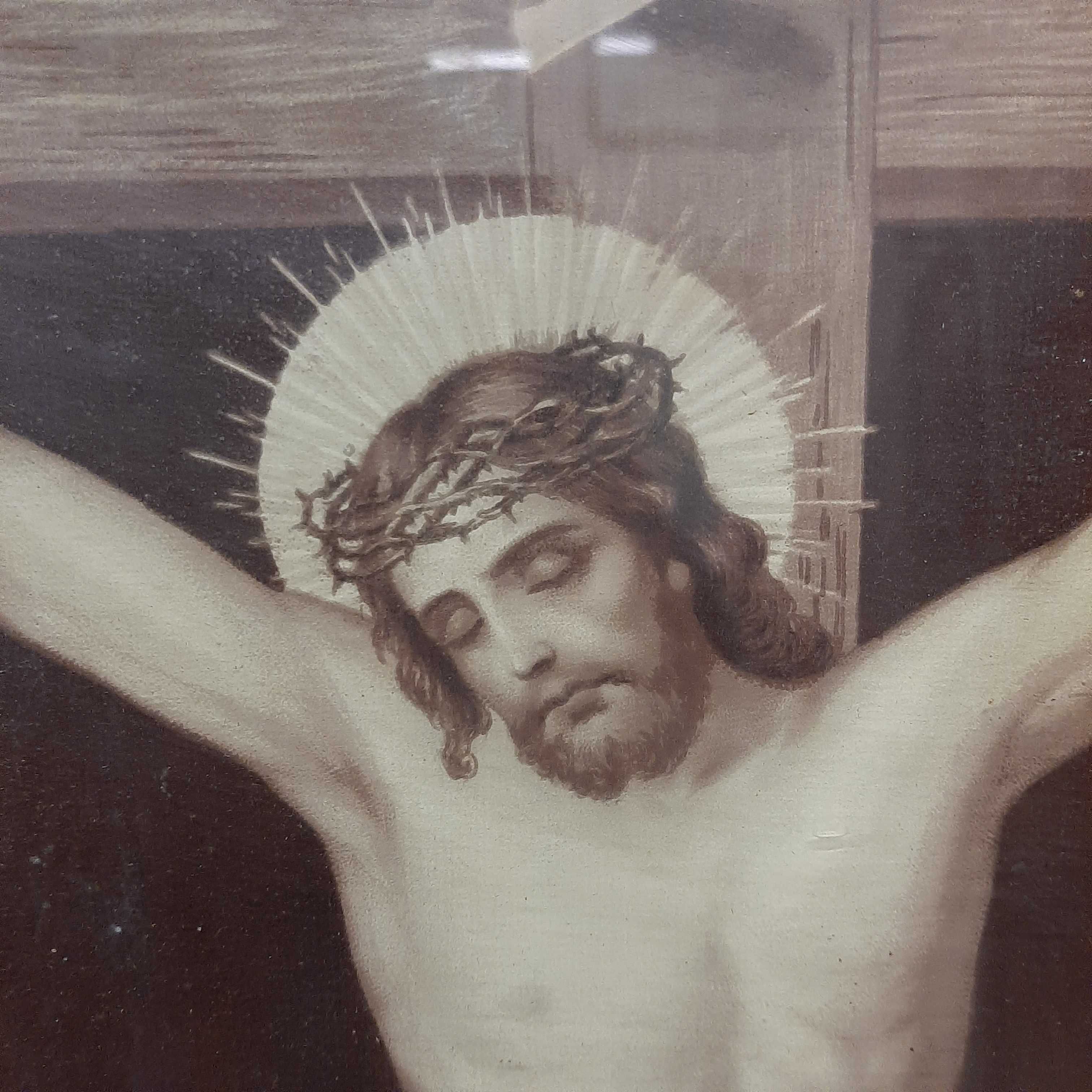 Chrystus na krzyżu obraz vintage