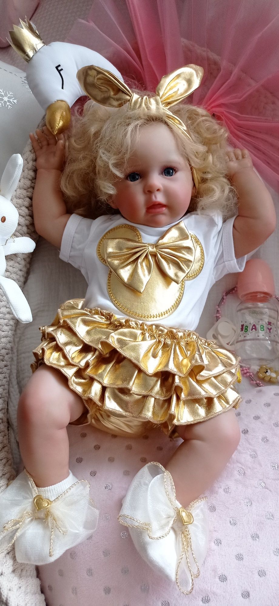 Lalka w typie reborn Duża wyprawka Piękna