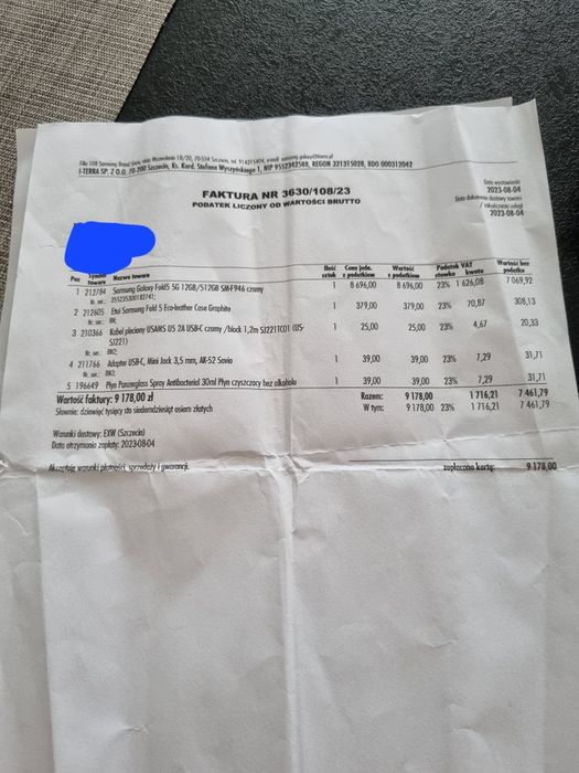 SAMSUNG Galaxy Z Fold 5 12gb/512gb + etui Eco Leather + SAMSUNG CARE