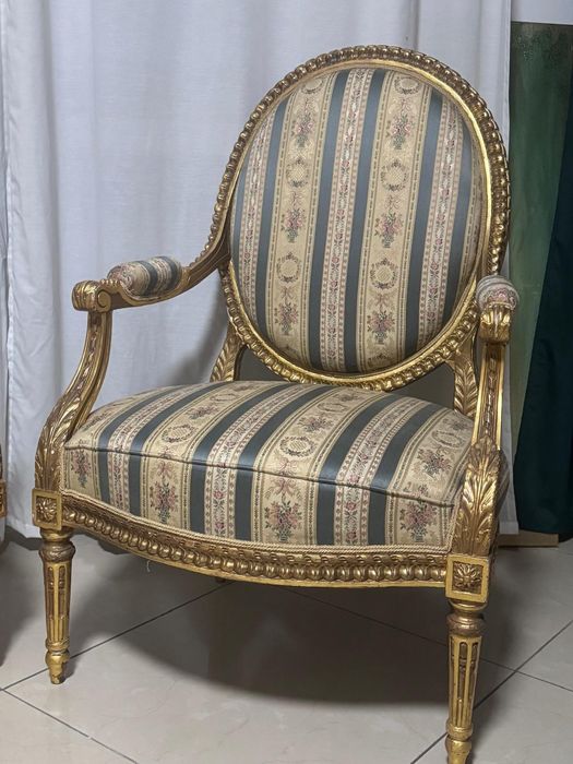 Sofa z fotelami w stylu ludwikowskim