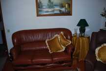Sofa em Pele cor de Mel, como novo