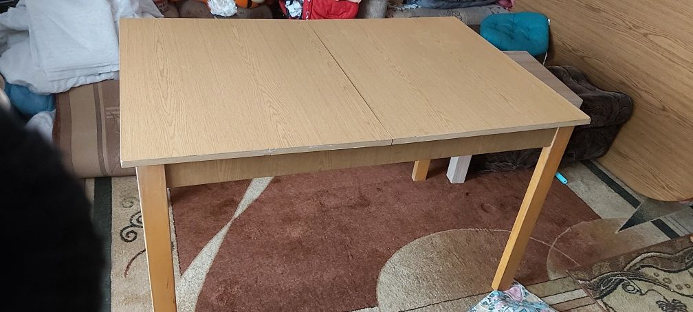 Stół drewniany duży rozkładany jasny