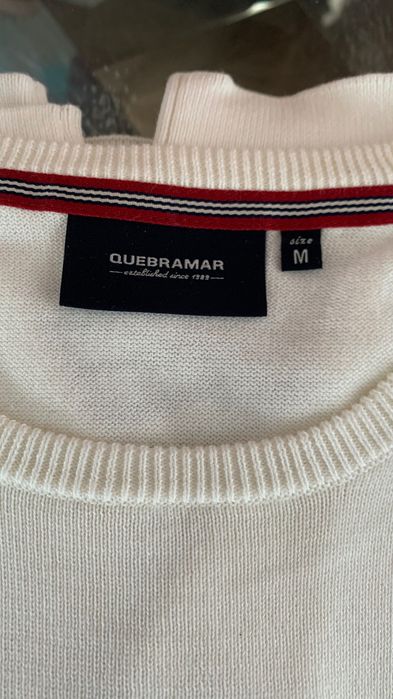 Camisola às riscas branca e azul marinho da Quebramar