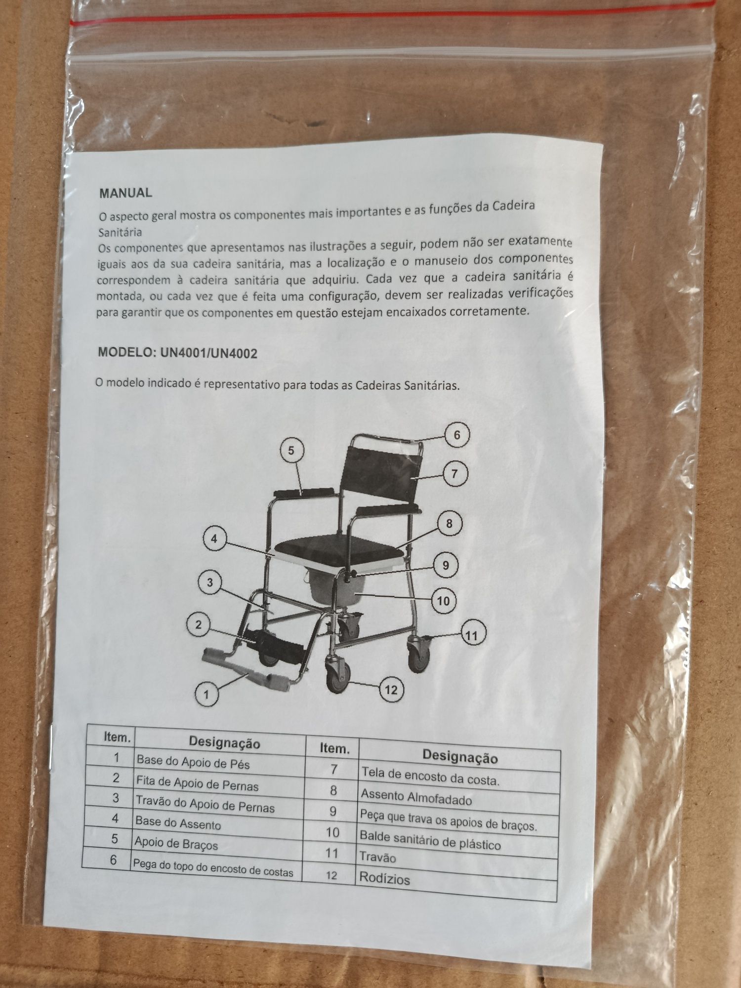 Cadeira sanitária