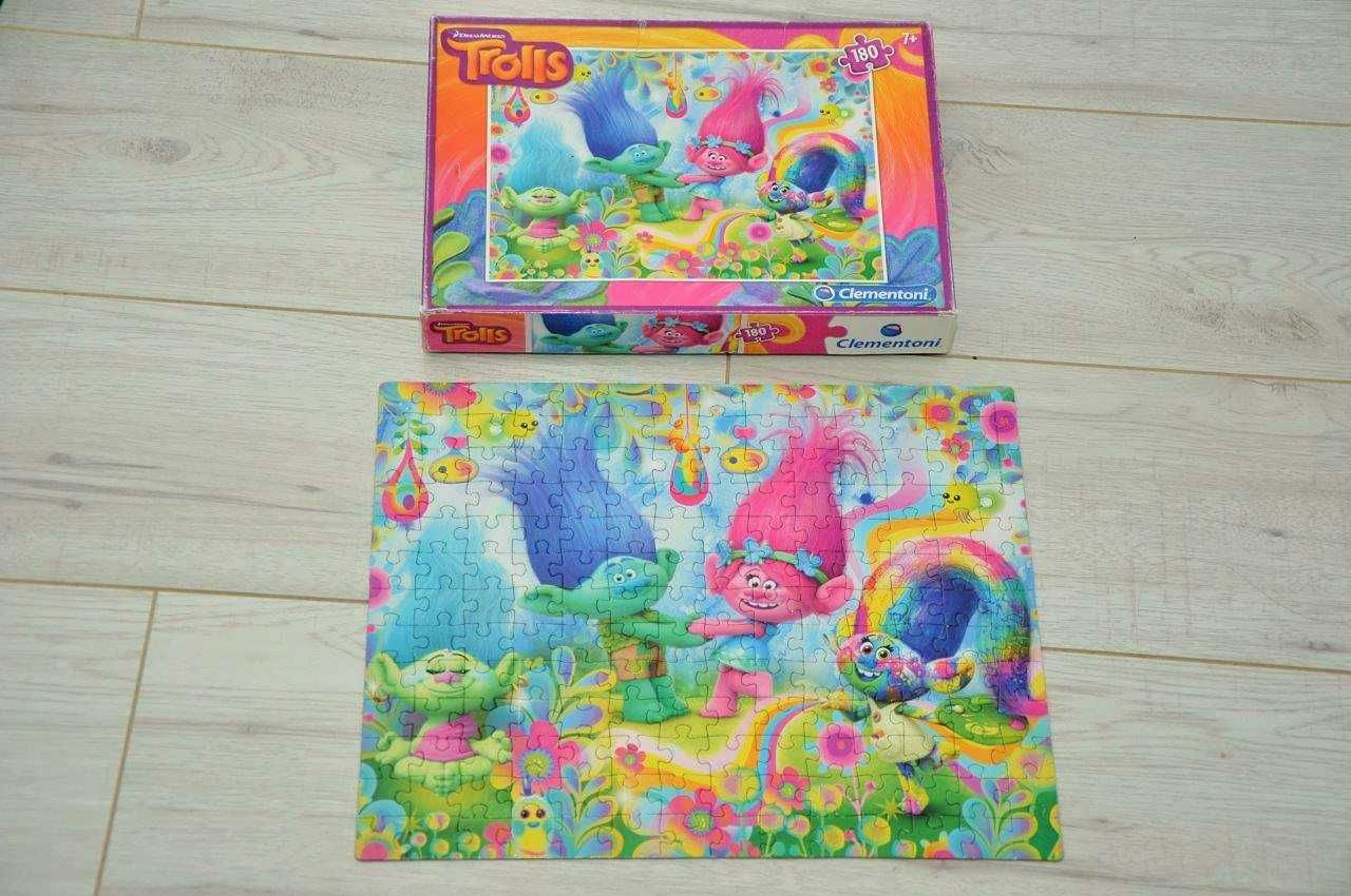 Puzzle Trolls Clementoni Trole - 180 el - kompletne + pudełko