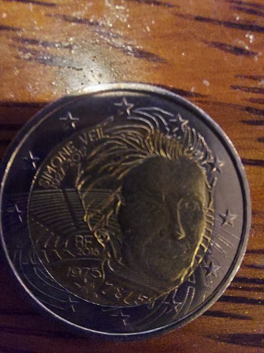 Moeda 2 Euros Simone Veil 1927/2017