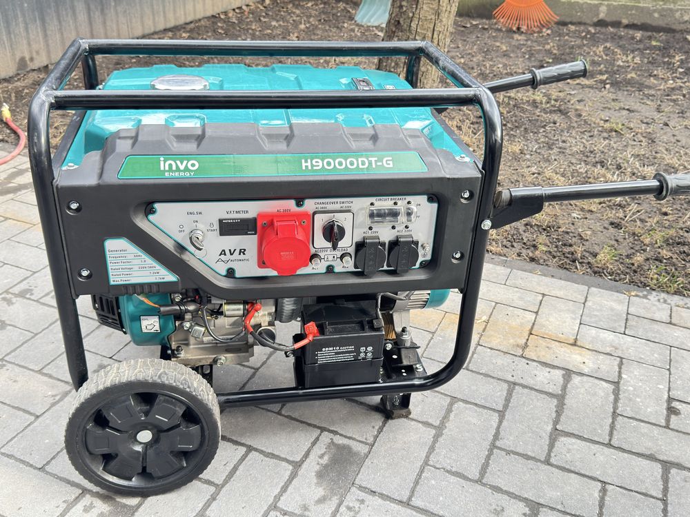 Генератор Invo H9000DT-G 7,2/7,7 кВт,  (трьохфазни з ел. Стартером)