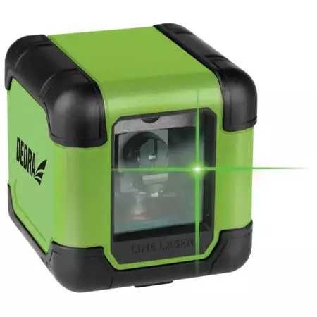 Zestaw DEDRA Laser krzyżowy 30m Dalmierz Poziomica laserowa zielony