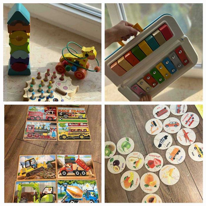 Деревяные игрушки, пазлы , melissa doug