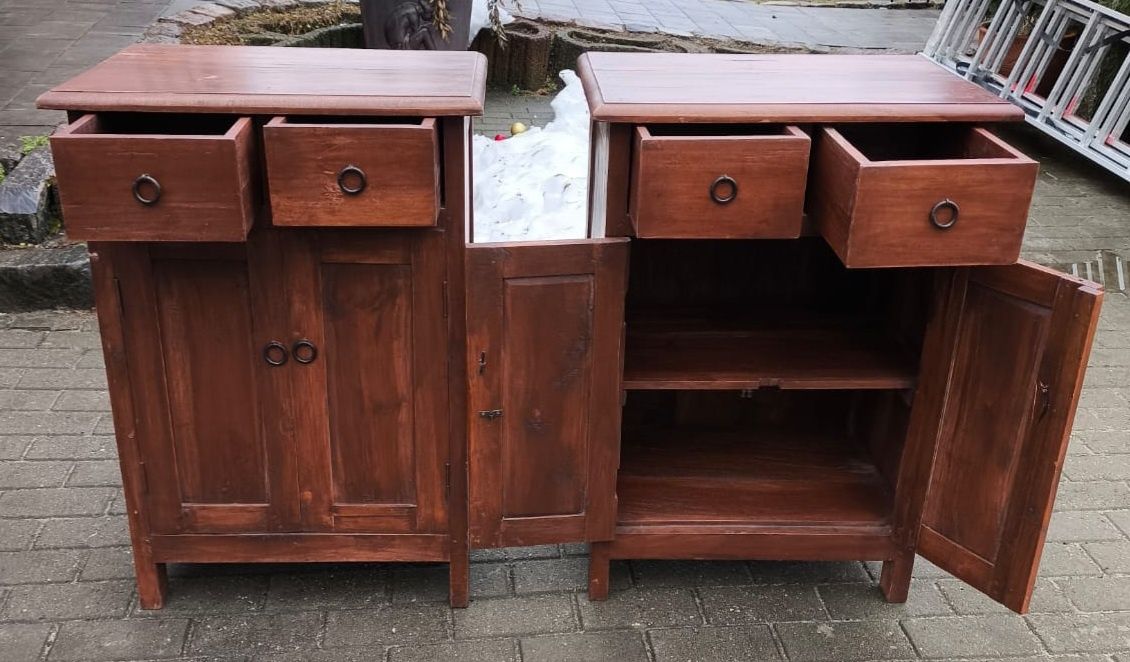 Komody szafki kolonialne, lite drewno