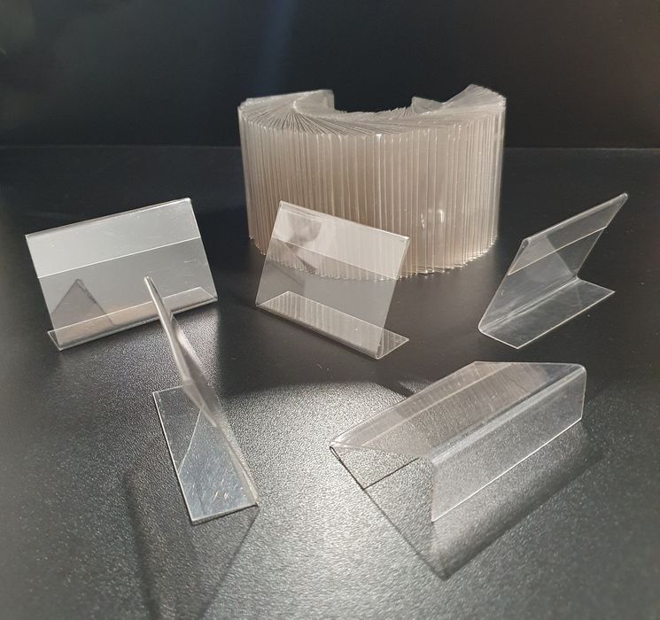 Цінникотримач (підставка для цінників) L-подібний, розміром 60×40 мм.