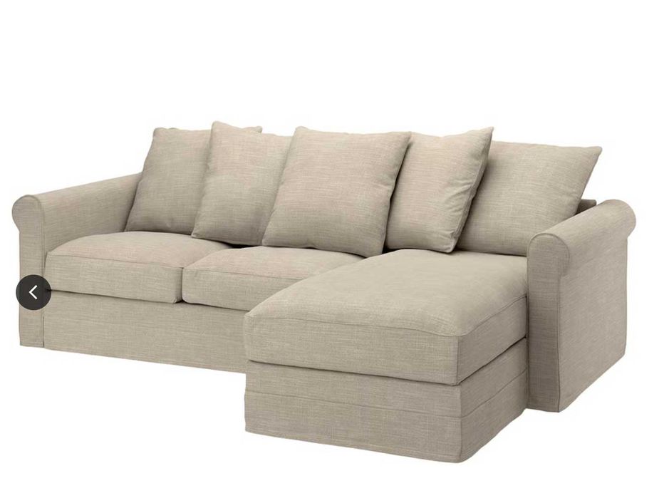 Sofá IKEA 2 lugares com Chaise Longue + Sofá-Cama + Capas Extra