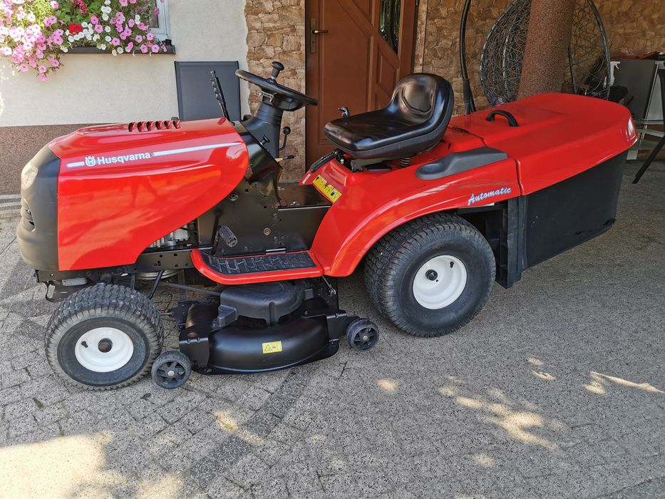 Husqvarna 17,5 HP Briggs Hydro Automat Kosz  Traktorek Kosiarka