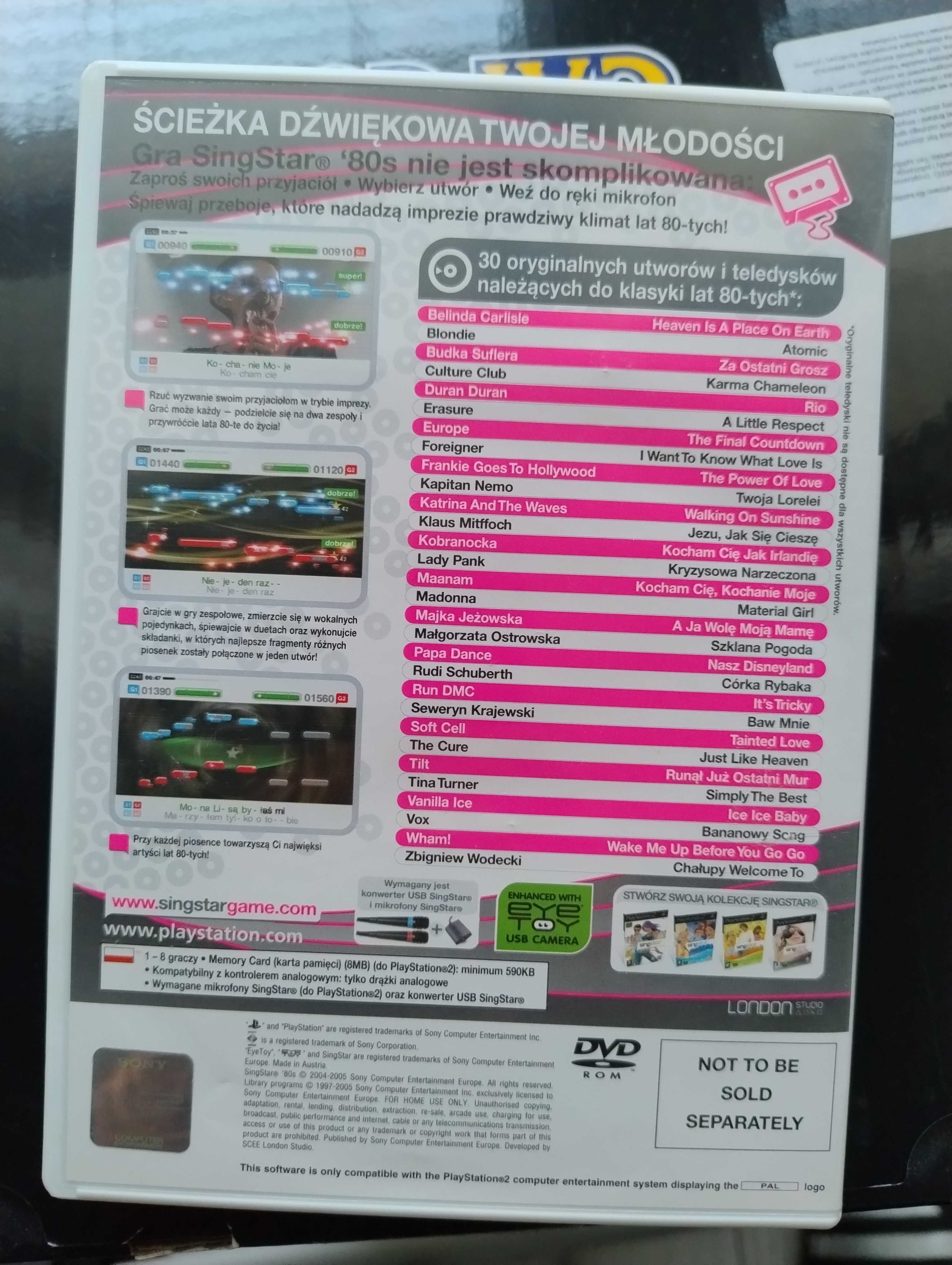 Singstar '80s PL ps2