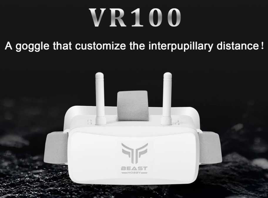 Окуляри маска BeastHobby VR100 Focus 5.8GHz 40Ch