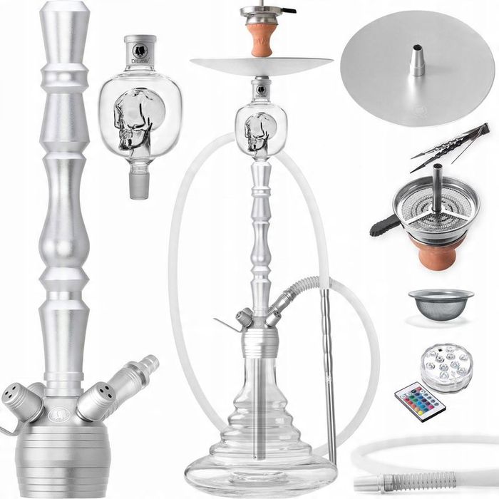 Dilaw Shisha 93 cm Led Aluminium + Stal Łapacz Melasy Wąż.