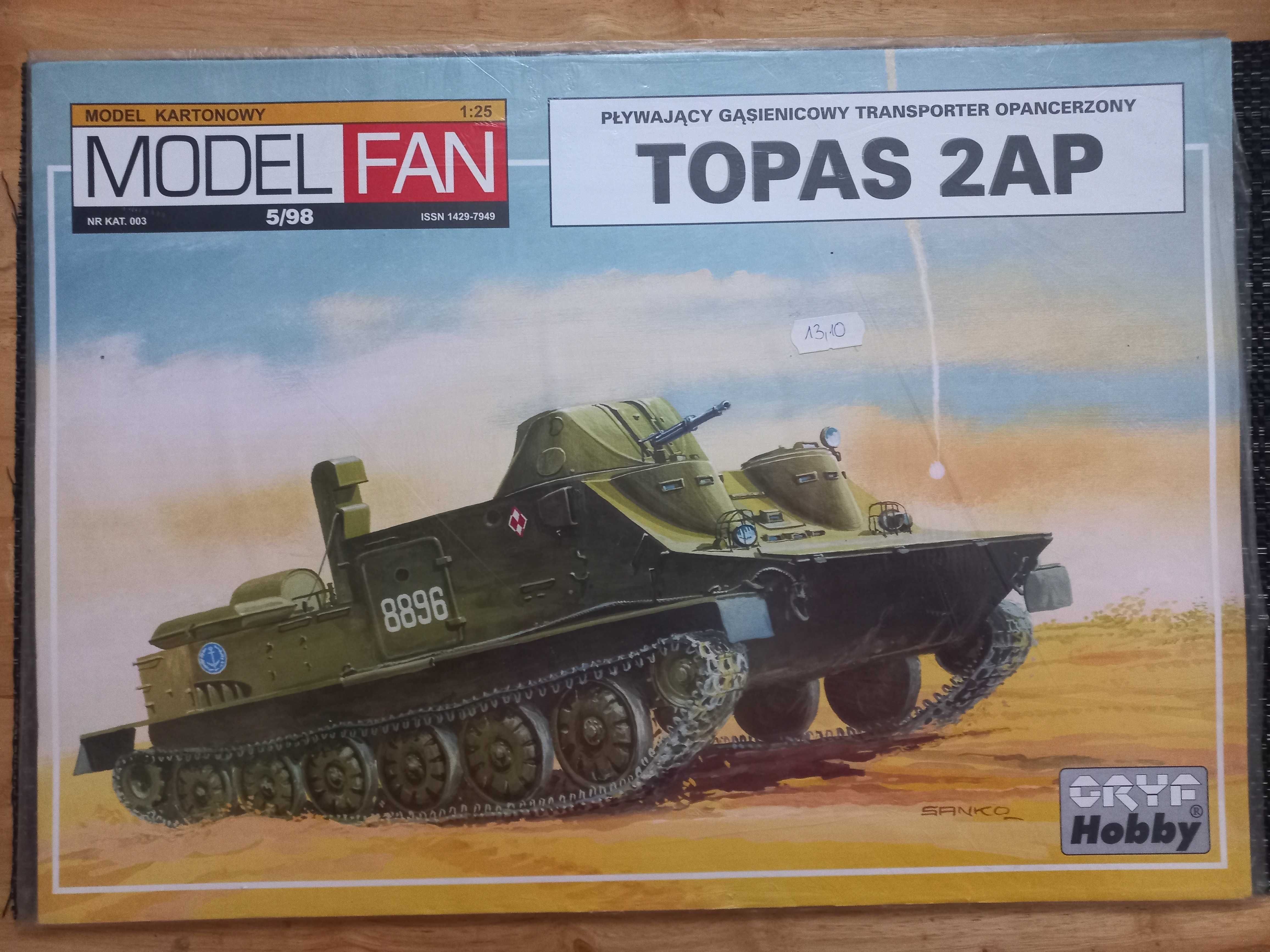 Model Kartonowy Model Fan 5/98 Pływający transporter Topas 2AP
