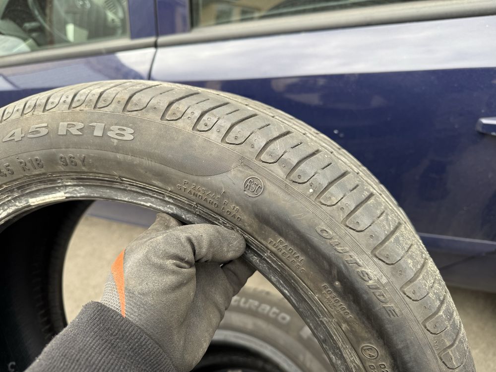 2xPirelli 245 45r18., 2019 5.5mm RFT.