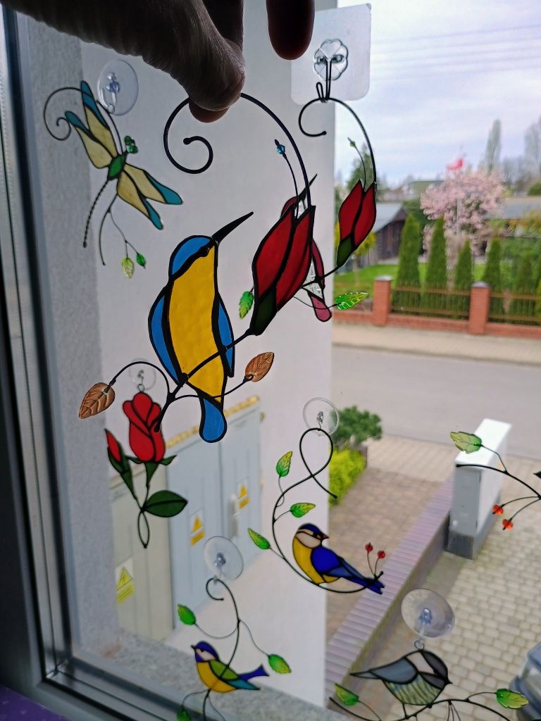 Zawieszka witraż dekoracja prezent Koliber