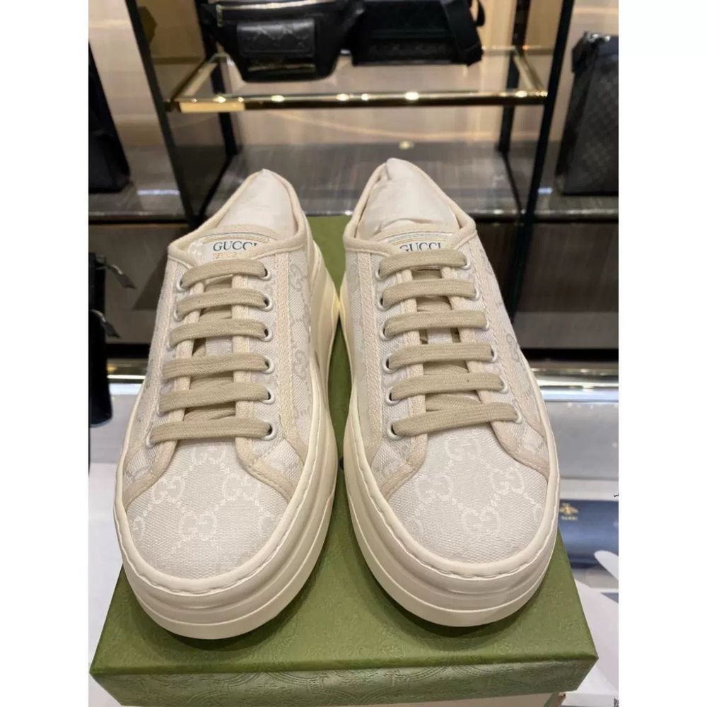 Кроссовки Gucci кеды белые 25,0 см стелька