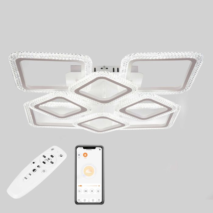 Світильники, світлодіодні люстри, ЛЕД з пультом! 174 Ват, 60 см