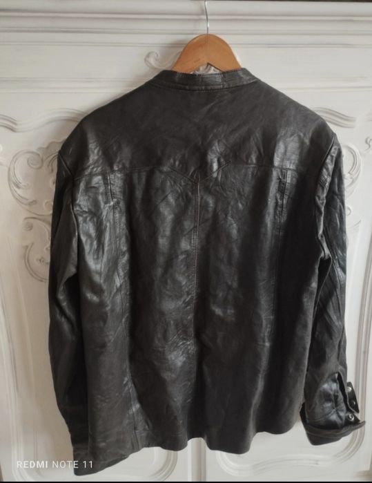 Czekoladowa kurtka koszula skóra naturalna