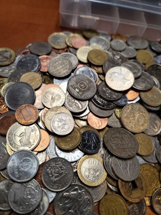 Mix monet zagranicznych egzotyka cały świat  1 kg