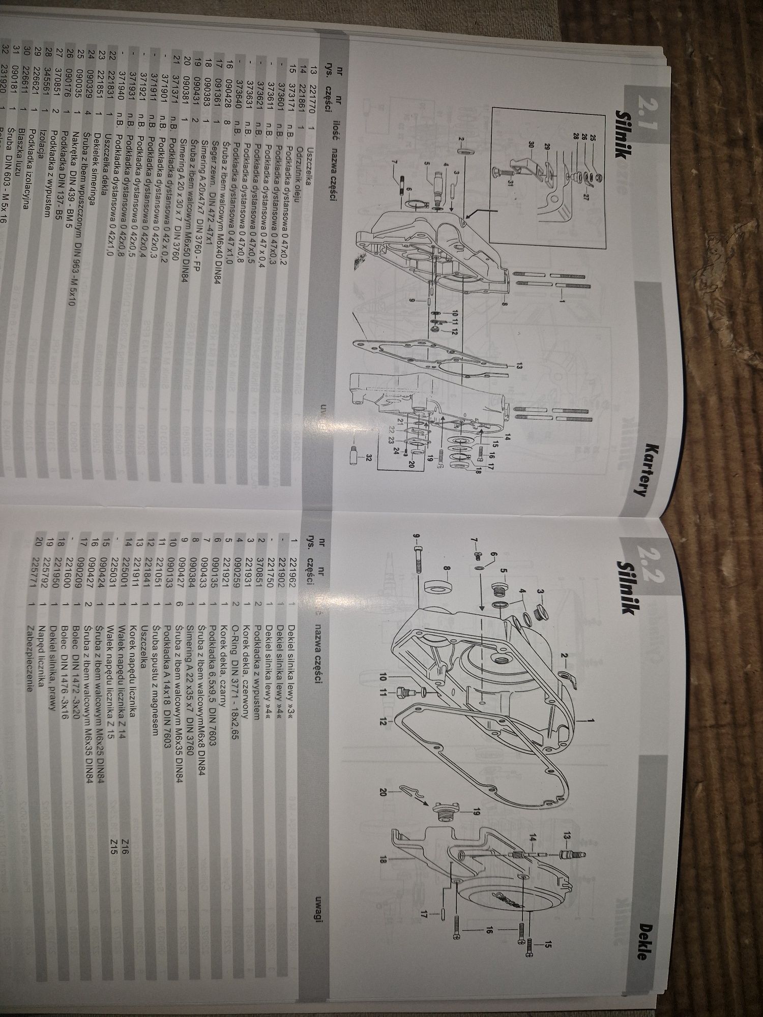 Instrukcja obsługi katalog części rama silnik Simson sr50/sr80/