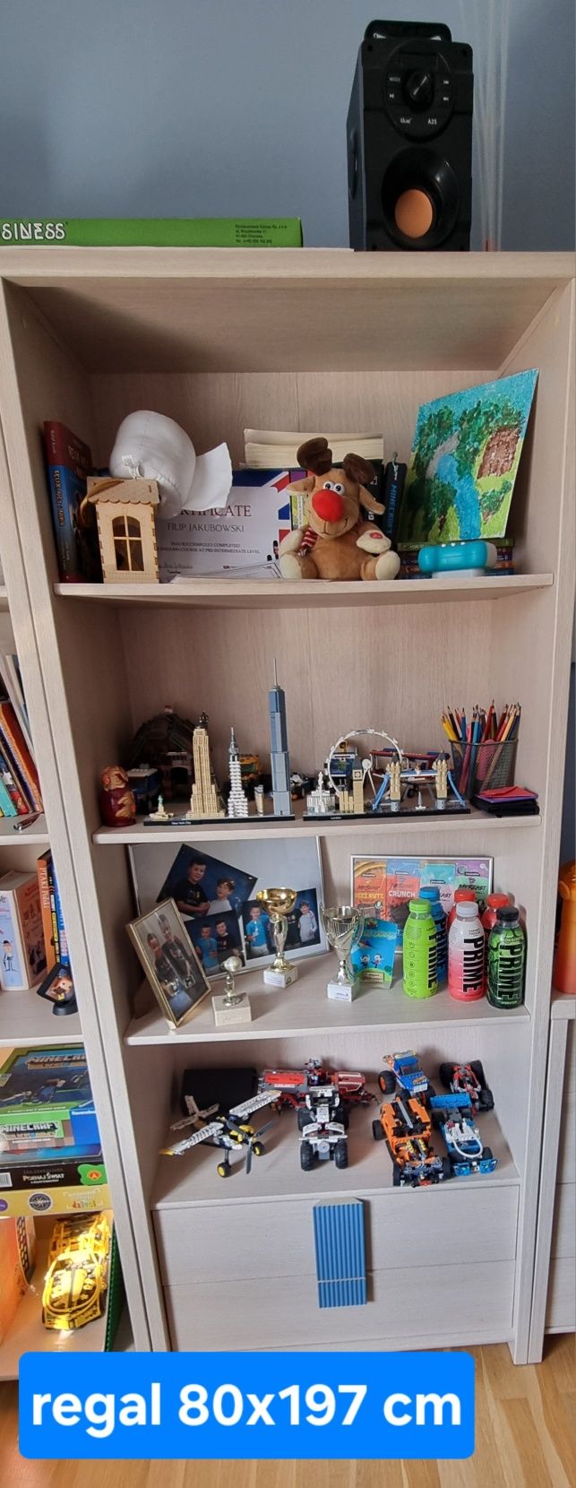 Zestaw mebli z łóżkiem, pokój dziecięcy, 7 elementów. Materac gratis