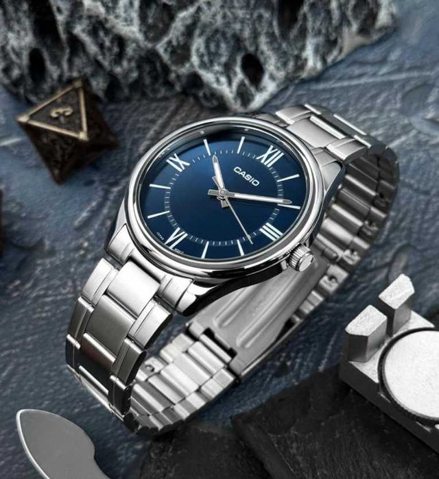 Чоловічий годинник Casio MTP-V005D-2B5 Оригінал Гарантія Мужские часы