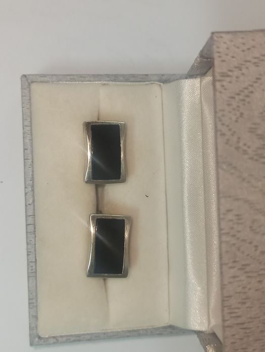 Запонки серебро 875" вес 11,83гр.