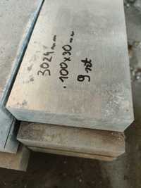 Płaskownik aluminium 30x100 mm PA06 długość 302,4 cm