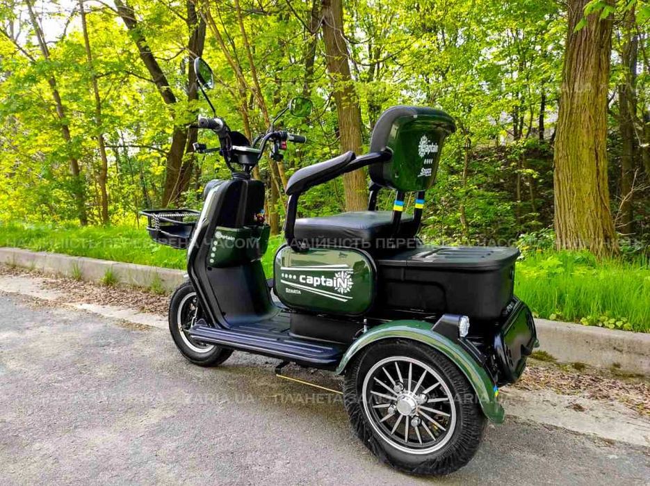 Електроскутер  SPARTA CAPTAIN трьохколісний електровелосипед Безавансу