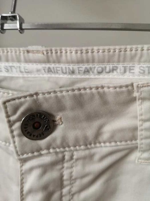 Taifun by Gerry Weber spodnie chinosy szaro-kremowe r. 36/L