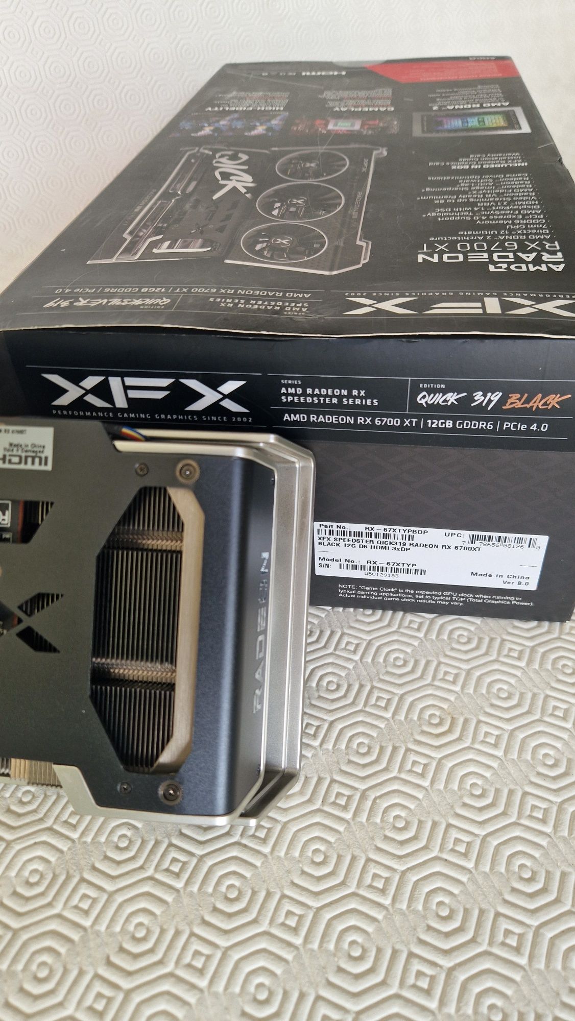 Placa Gráfica XFX RX 6700 XT QICK 319 – 12GB GDDR6