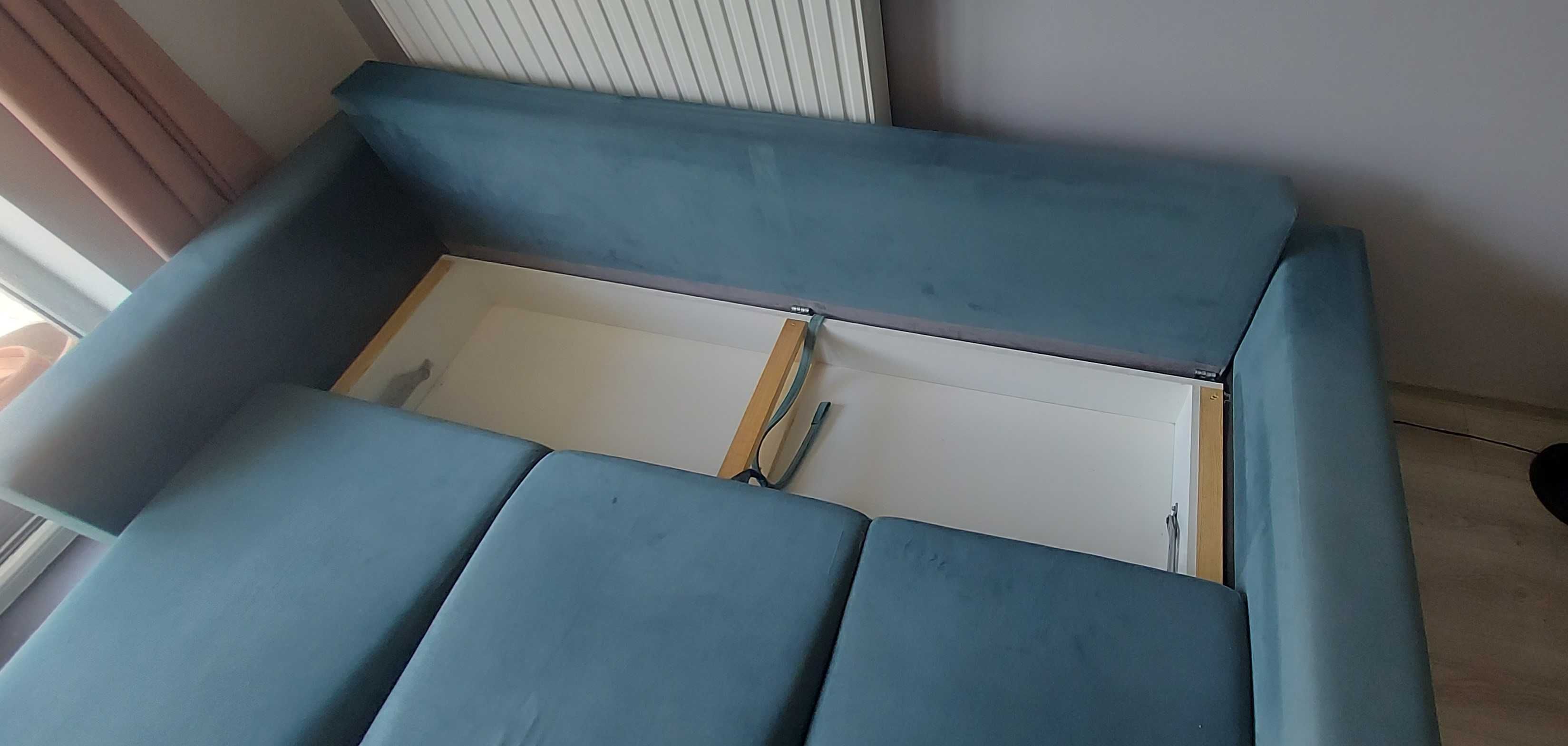Sofa rozkładana 3 osobowa z funkcją spania i pojemnikiem na pościel