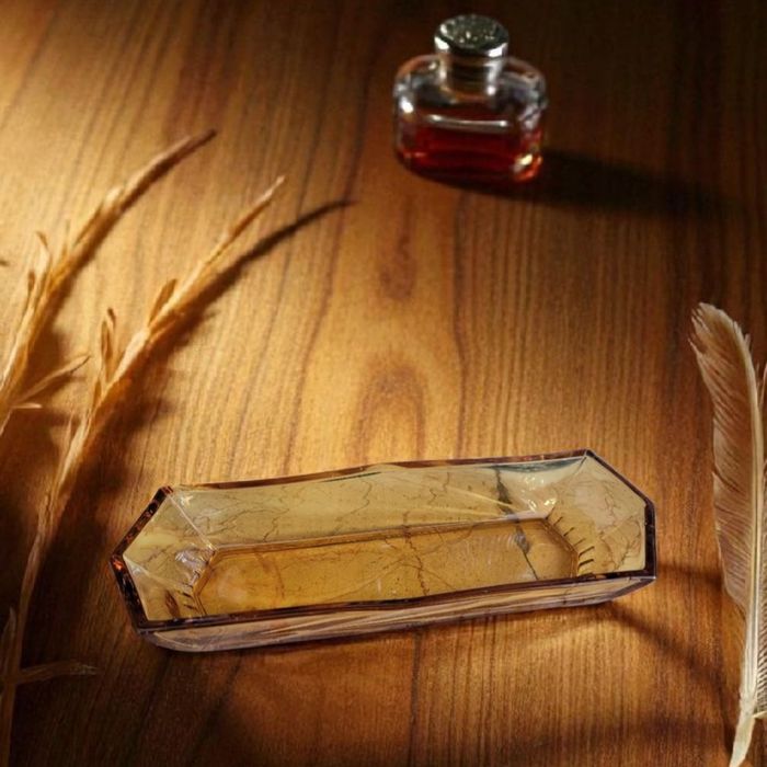 Szklana przedwojenna podstawka Moser