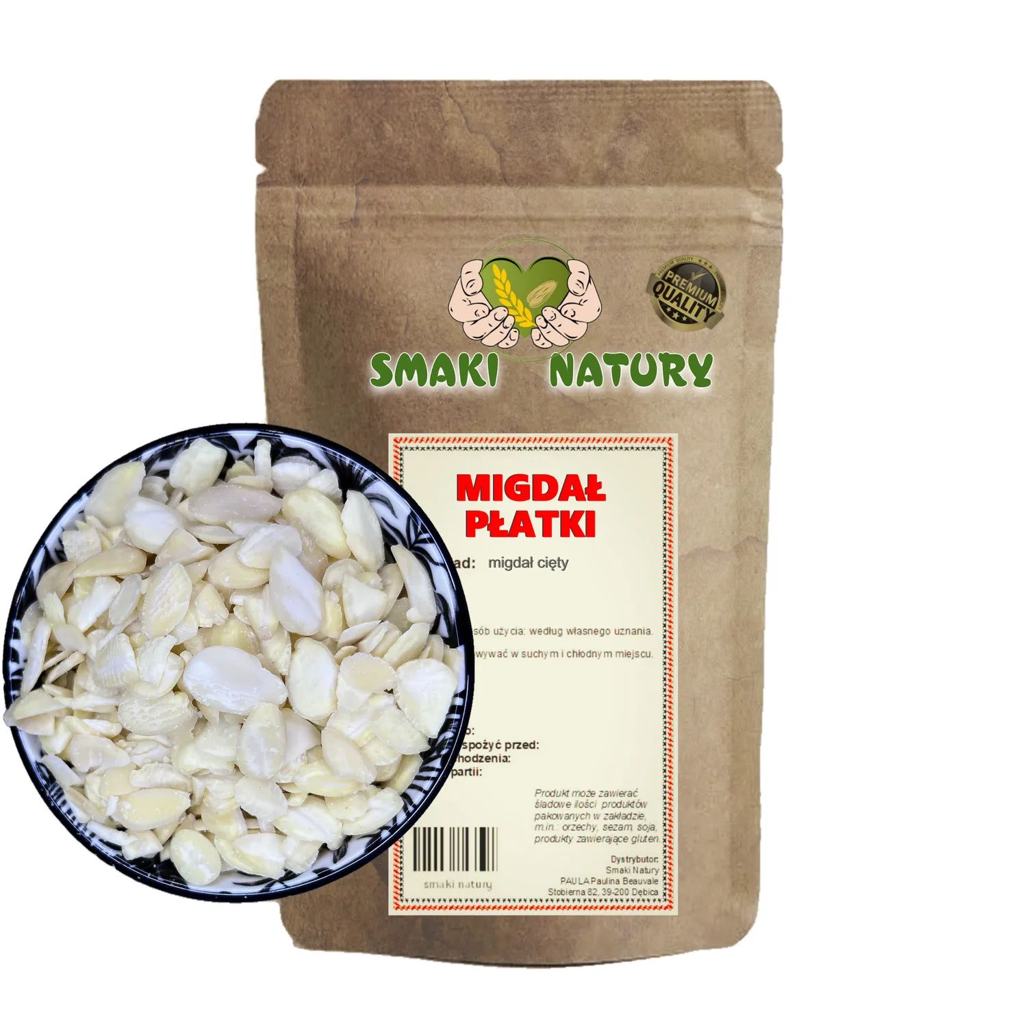 MIGDAŁY PREMIUM 500g migdały cięte w Płatkach