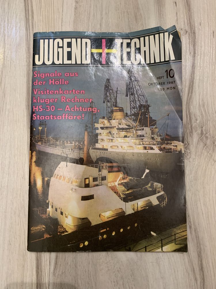 Pismo gazeta Jugend + Technik DDR antyk vintage 1967