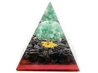 Piękna Duża Piramidka Orgonit Amazonit Kwarc Dymny Morion 7 cm Prezent