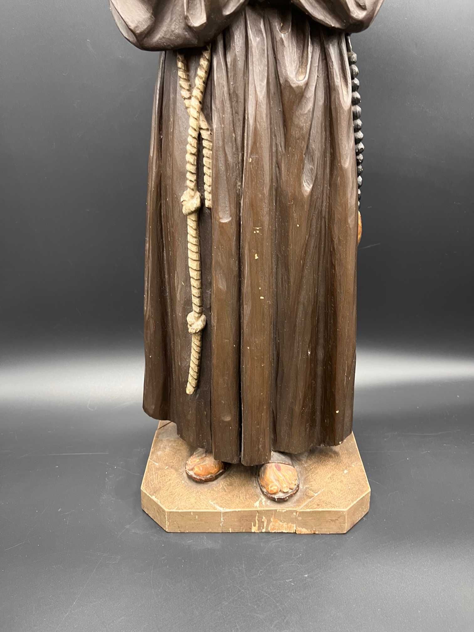 Drewniana rzeźba św. Franciszka XIXw