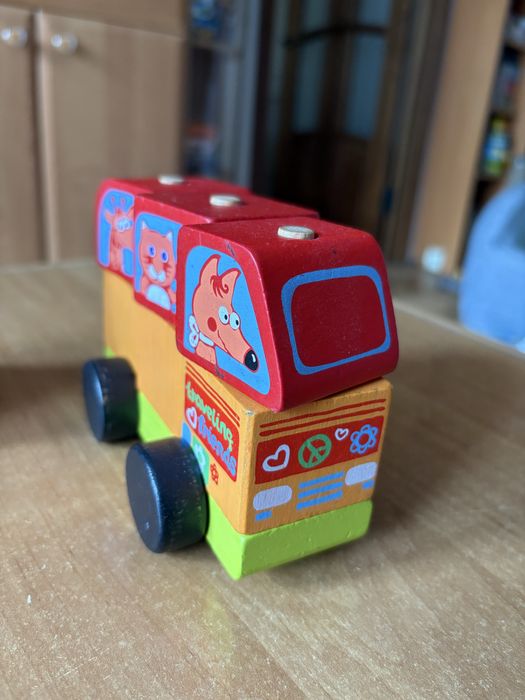 Дитячий деревʼянний конструктор Cubika