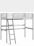 Łóżko piętrowe stalowe IKEA z materacem