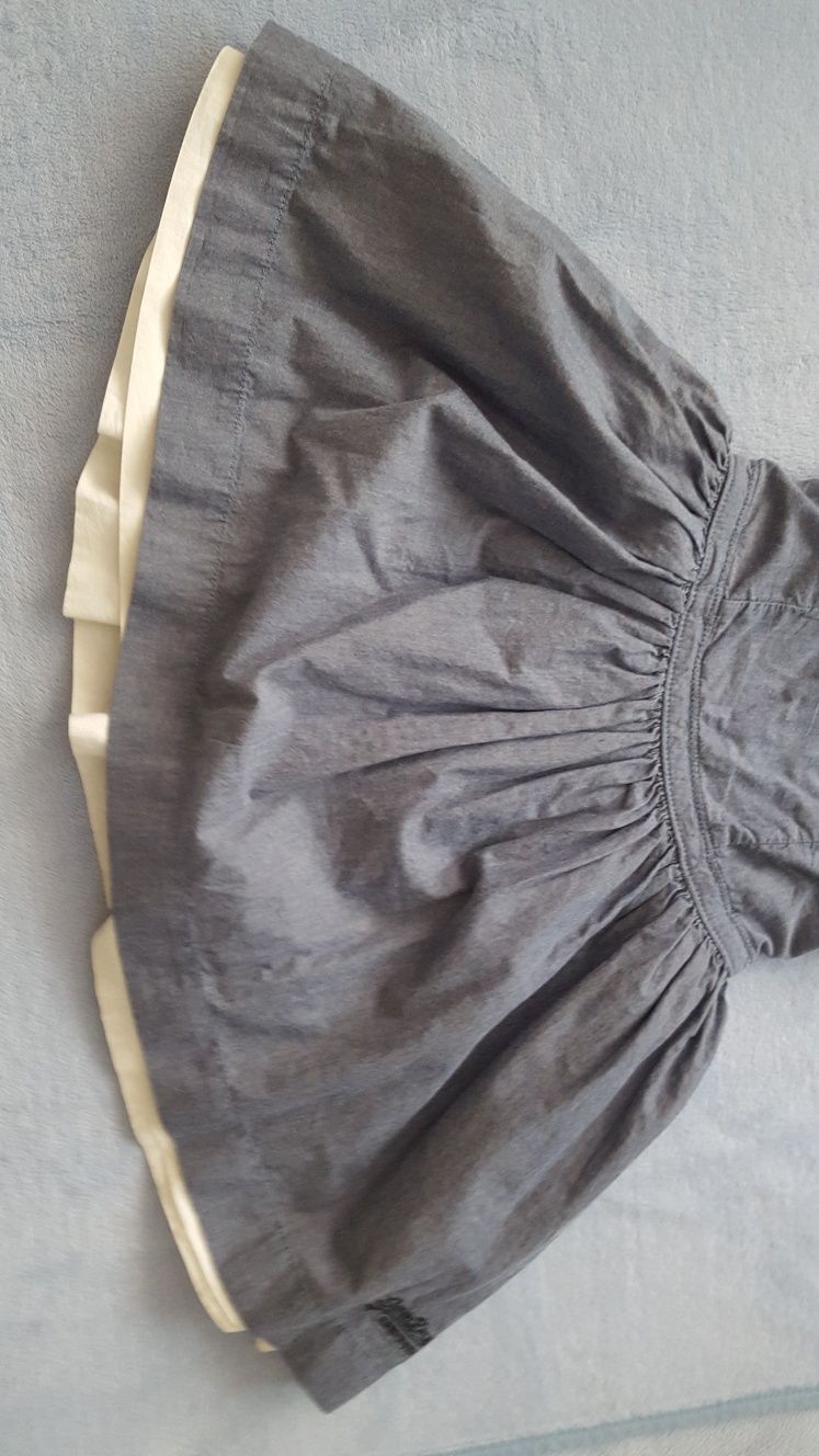 Sukienka mini na lato rozkloszowana a'la jeans 36/S