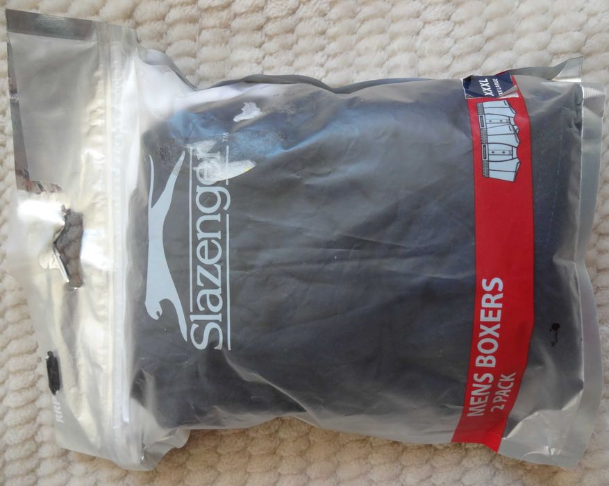 Slazenger - NOWE, w folii, 2 pary bokserek, rozm XXXL; białe i granat.